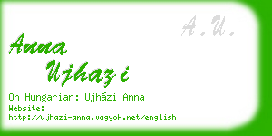 anna ujhazi business card