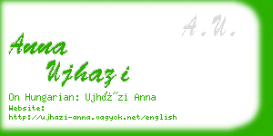 anna ujhazi business card
